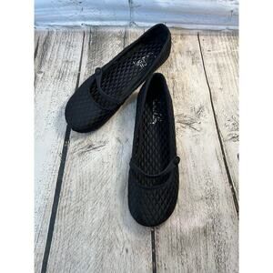SAM & LIBBY Women’s Black Quilted Fabric Ballet Flats / Size: 7
